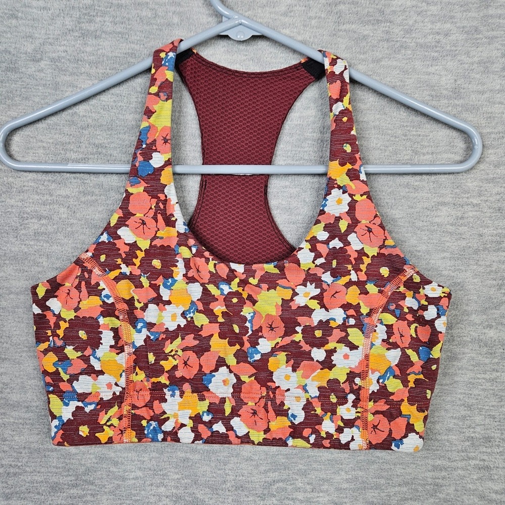 Outdoor Voices Women's Paprika Blooms Floral Sports Bra Size S